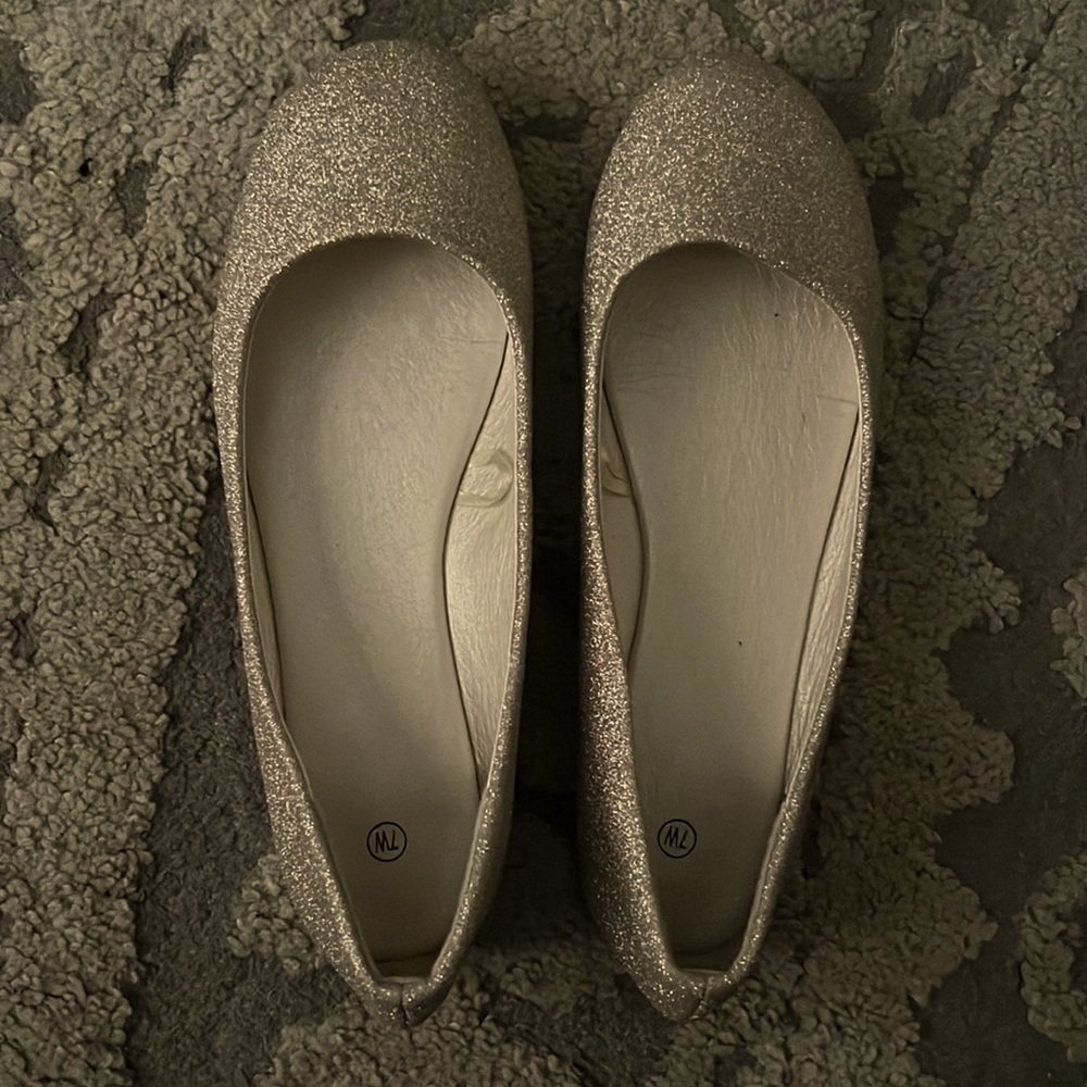Gold Glitter Ballerina Walking Flats